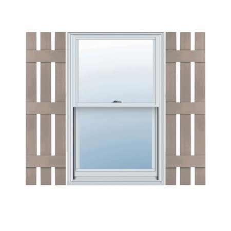 Ekena Millwork 12 in. W x 59 in. H Builders Edge, Standard Three Board Spaced, Board-n-Batten Shutters, 008, Clay, PR 070120059008